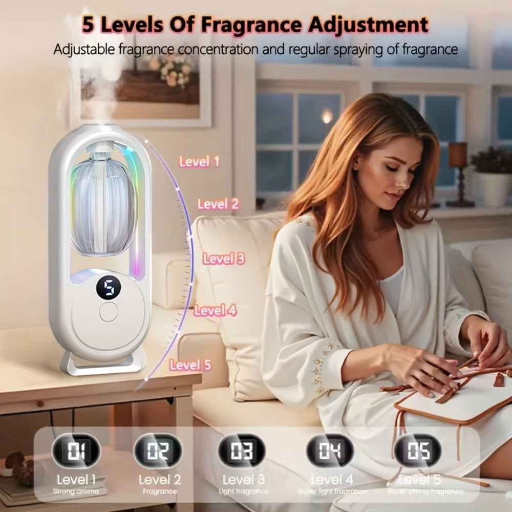 Aroma Diffuser with Essential Oils Set Cool Mist Humidifier 5 Settings for Bedroom Living Room Hotel Spa Yoga Home Relaxation Aromatherapy Diffuser Gift Set with 1 or 3 Essential Oil Bottles