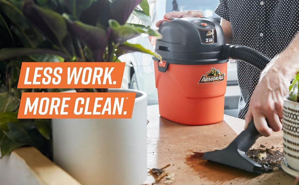 Portable Wet Dry Vacuum Cleaner 1.5 Gallon 2 Peak HP Shop Vac with Blower Function, Compact Car Interior Vacuum for Home Workshop Garage Auto Detailing