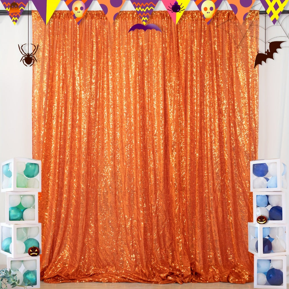 Sequin Backdrop Curtain for Party Wedding - 4x8ft Shimmering Glitter Curtain for Birthday Photo Booth Stage Decoration, Easy Hang, Multi-Color