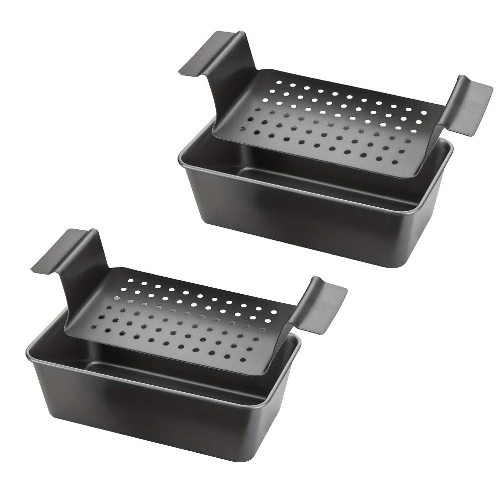 Loaf Pan Set of 4 Nonstick Carbon Steel Meatloaf Pan with Drain Tray 9x5 Inch Bread Baking Pan for Meatloaf Banana Bread Cake Oven Safe Kitchen Bakeware