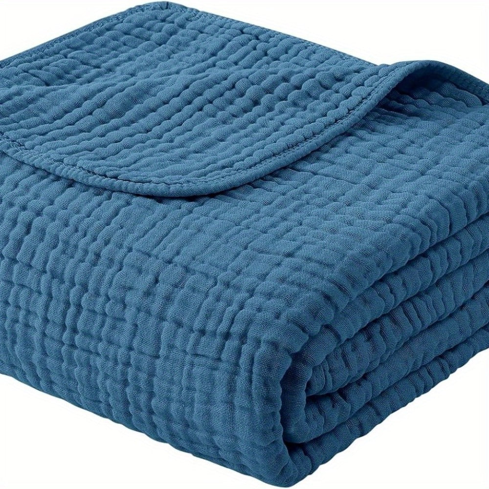 Morandi Cotton Muslin Blanket 6-Layer ¨C Soft Gauze Throw for Couch & Bed, Lightweight Breathable All Season, Machine Washable, 6 Colors