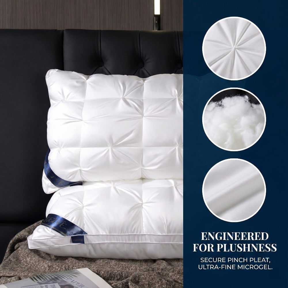 Pillows 2 Pack Queen King Size ¨C Luxury Hotel Quality Deep Sleep Neck Support Pillow High Fluffiness Soft Breathable Fabric All Season Bed Pillow Set