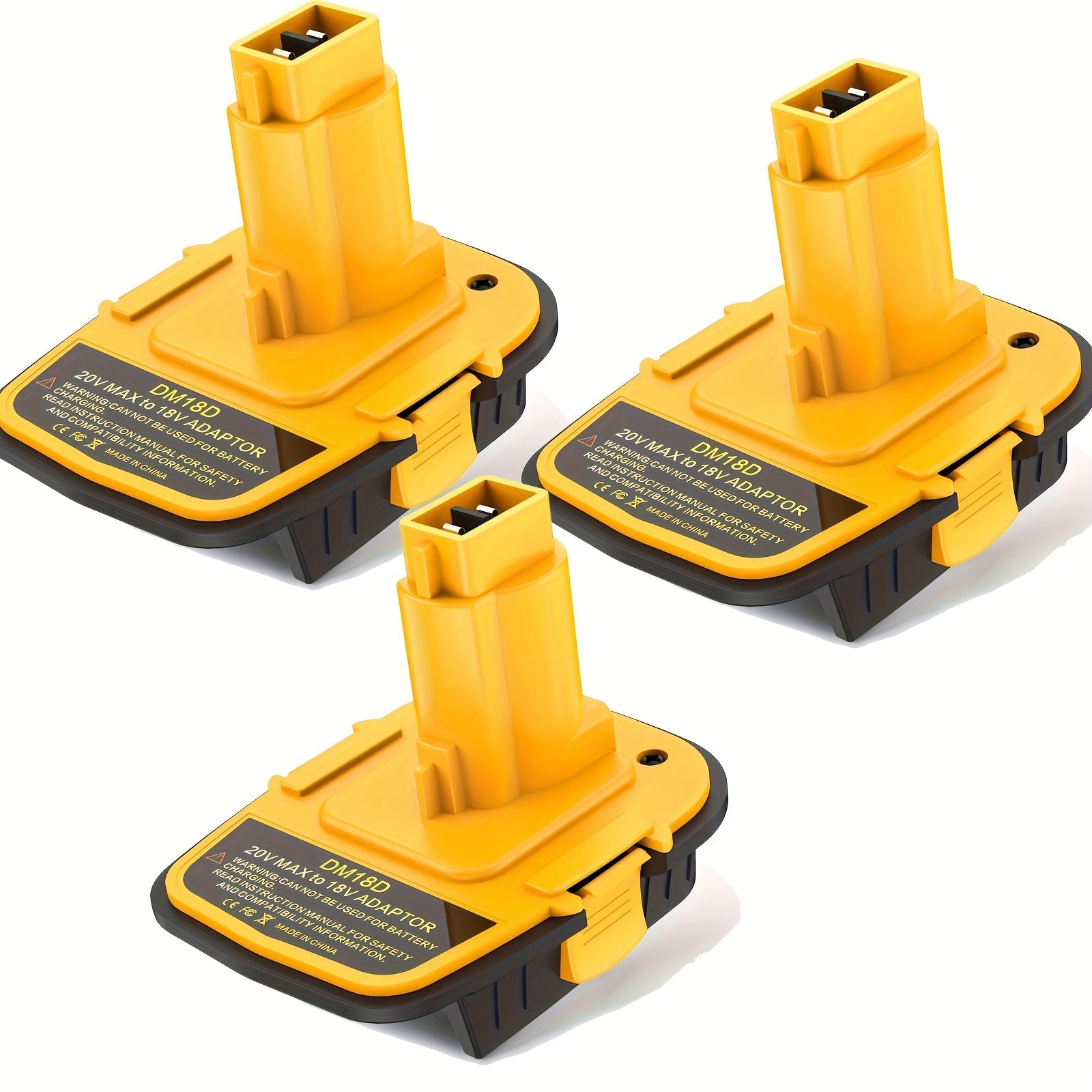 Battery Adapter DM18D DeWalt 18V to 20V Converter with USB Port Compatible with DeWalt 20V & Milwaukee 18V Li-Ion Batteries for DeWalt 18V Cordless Tools 3 Pack