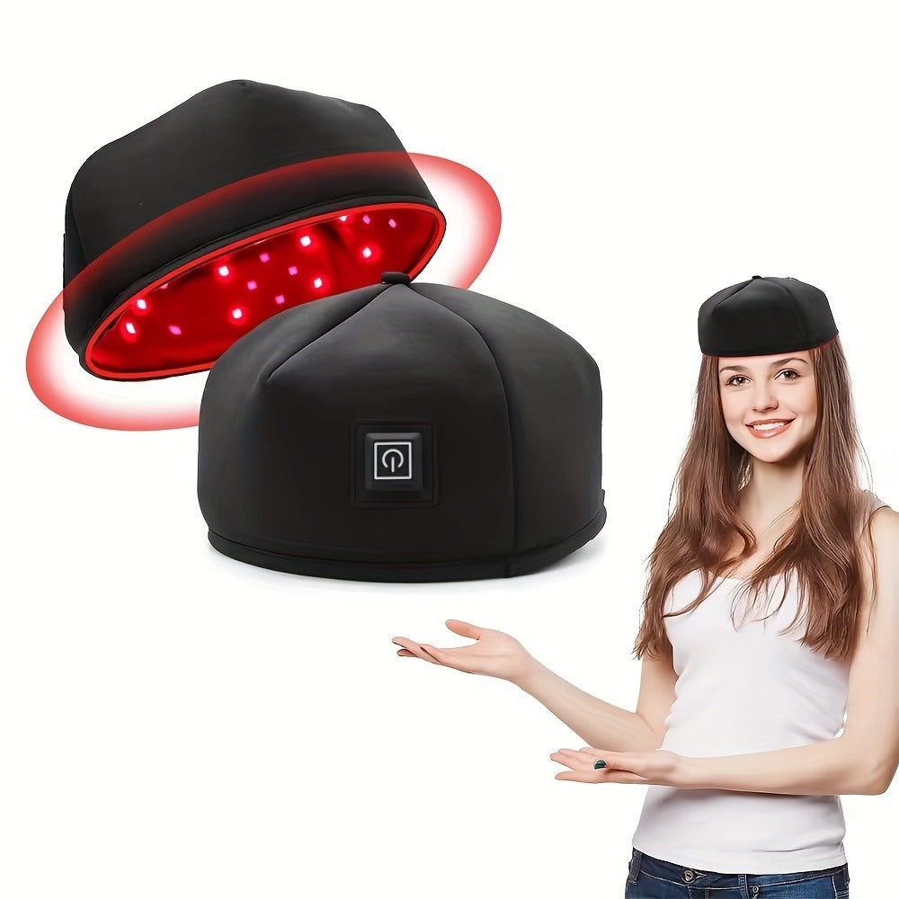 Red Light Therapy Cap FDA Cleared 120 LEDs | 660nm & 830nm Wavelength Hair Growth Helmet for Home Use | Near Infrared Light Therapy Hat for Scalp Treatment | Black & Gray Available