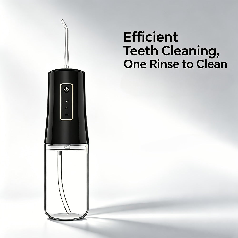 Water Flosser Portable Oral Irrigator ¨C 360¡ã Rotating Nozzle, 3 Pressure Modes, 4 Nozzle Tips, Rechargeable Cordless Teeth Cleaner for Travel & Daily Use