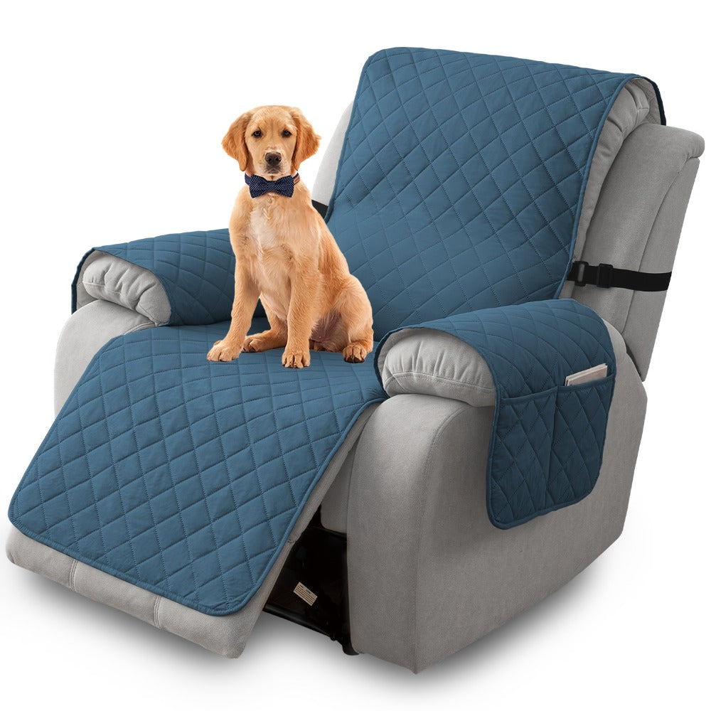 Non-Slip Recliner Chair Cover Sofa Slipcover with Elastic Straps Washable Pet Furniture Protector Indoor Outdoor 8 Colors