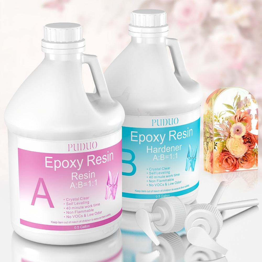 Ultra-Clear Epoxy Resin Kit 1 2 3 Gallon Fast Curing Bubble-Free Non-Yellowing ¨C 2-Part AB Epoxy for Coatings Casting Countertops River Tables & DIY Crafts