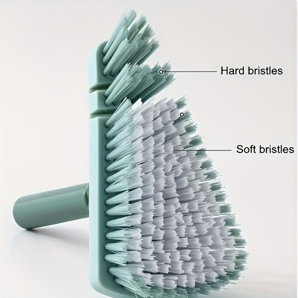 Long Handle Scrub Brush 37.4 Inch, Detachable Floor Scrubber with Hard Bristles for Cleaning Shower, Bathtub, Tile, Bathroom, Kitchen, Balcony & Walls ¨C Stiff Bristle Deck Brush for All Seasons