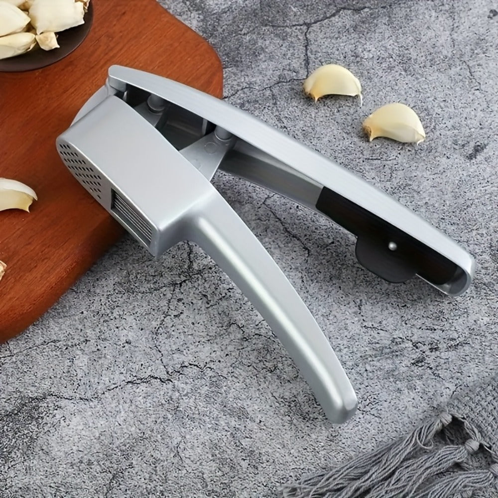 Garlic Press 2-in-1 Garlic Mincer and Slicer Stainless Steel Manual Garlic Crusher Presser for Fine Mince Puree Kitchen Tool for Home Restaurant Hotel
