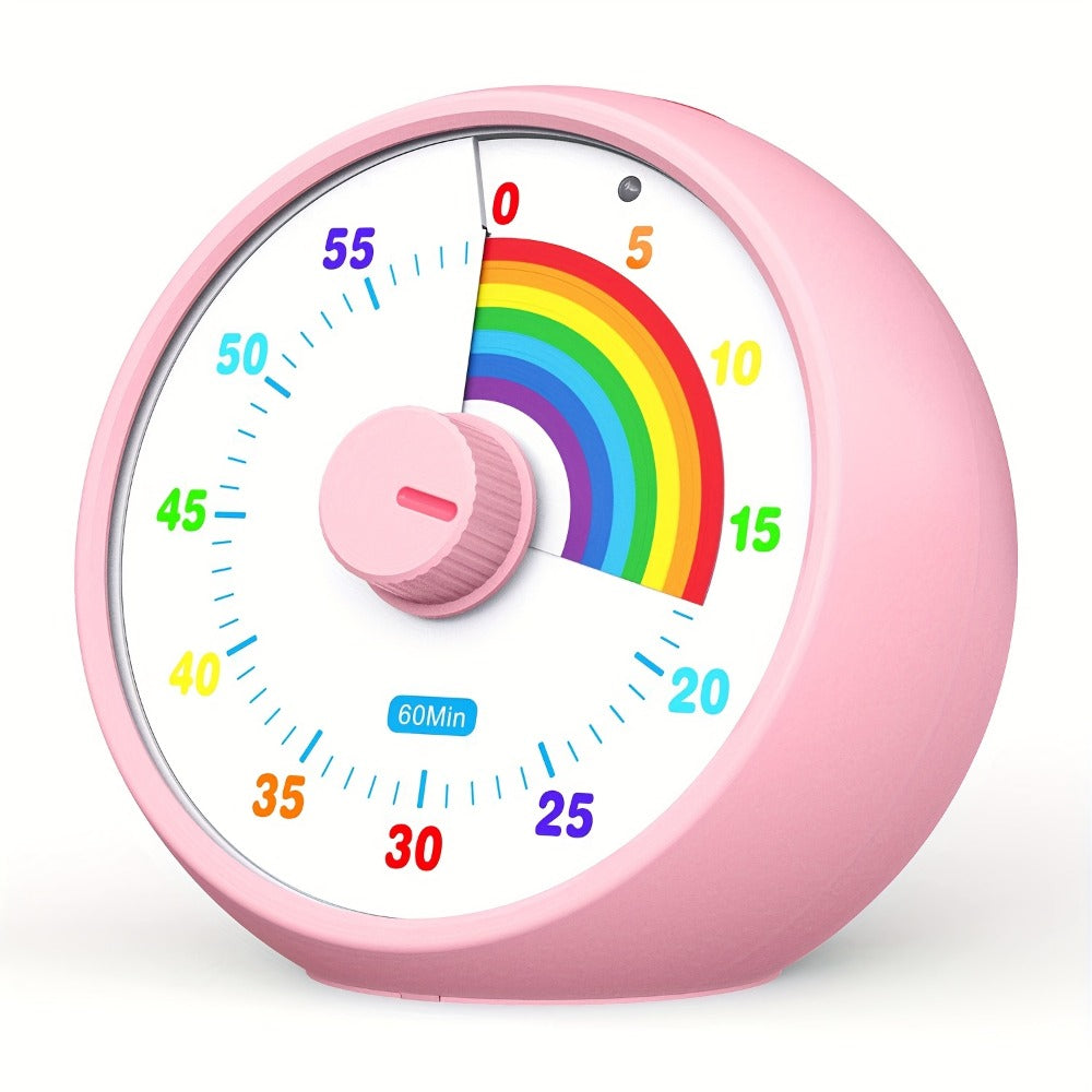 Visual Countdown Timer 60 Minute ¨C Silent Operation Time Management Clock for Classroom, Office, Kitchen & Desktop, Multiple Colors Available