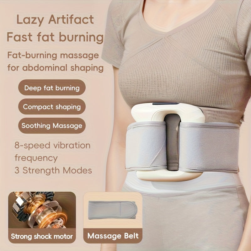 Dual Motor Electric Fascia Ring with Massage Belt ¨C 8 High-Frequency Vibration Modes, Type-C Rechargeable Large Battery, Ergonomic Grip, Upgraded Vibration Massager for Full Body Muscle Relief
