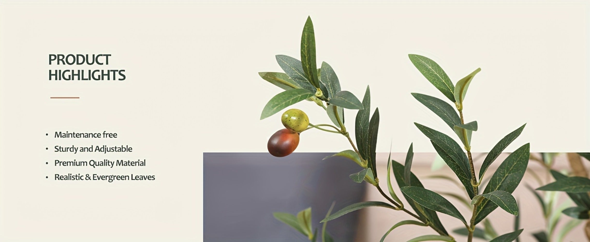 Artificial Olive Tree Potted Faux Plant Real Wood Trunk Lifelike Fruits Indoor Outdoor Home Office Decor Fake Silk Tree Multiple Sizes Available 4ft 5ft 6ft 7ft