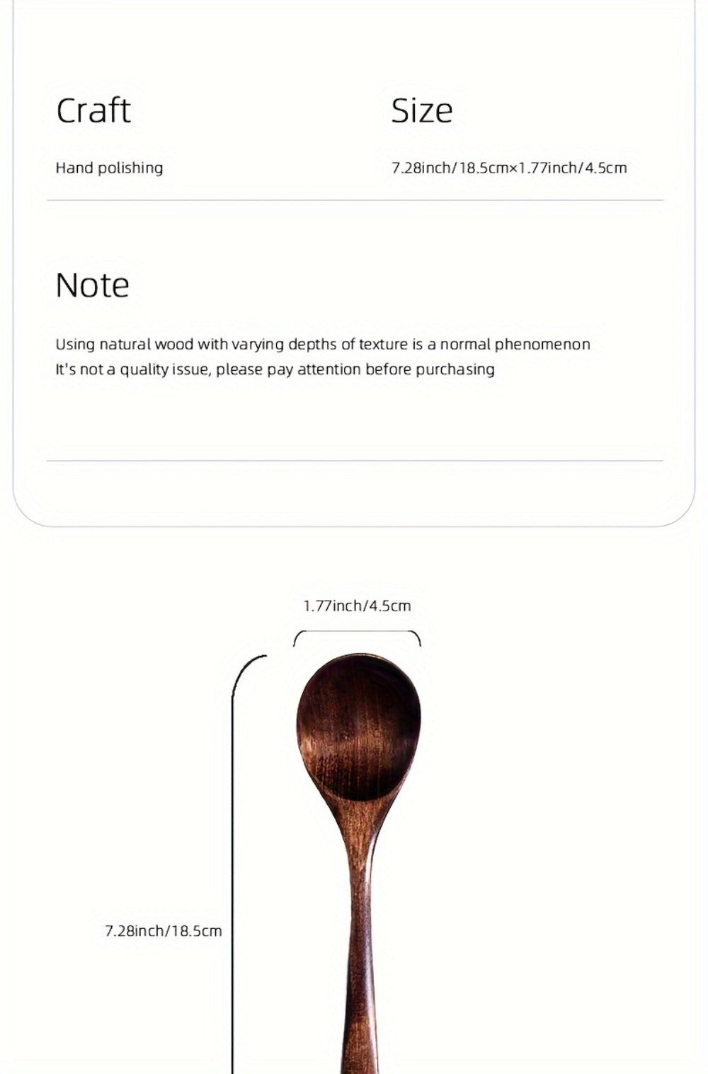 Wooden Spoons for Eating 8pcs ¨C 7.28 Inch Small Wood Teaspoons for Stirring Coffee, Tea, Honey, Cooking & Serving Soup Dessert, Wooden Spoon Set
