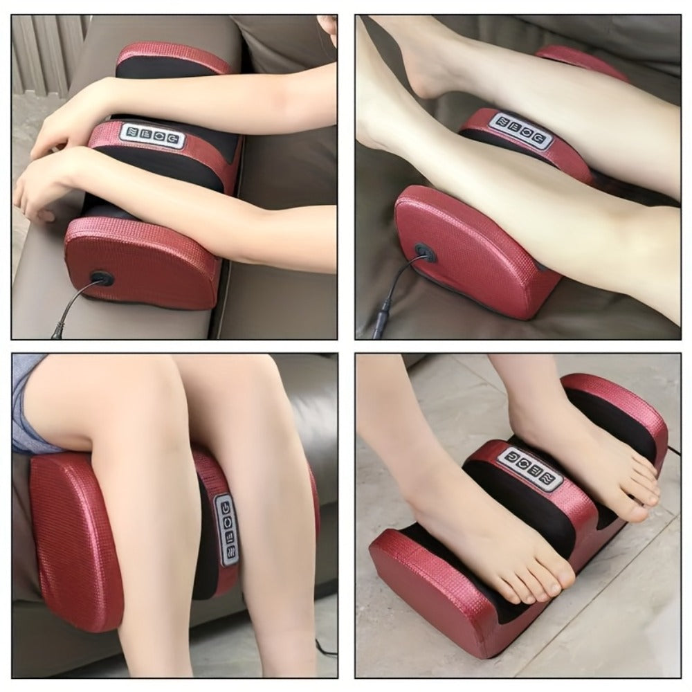 Foot Massager Multifunctional Acupressure - Electric Massage Tool for Foot, Leg, Arm & Plantar Relief, Relaxation & Pain Relief, Perfect Gift for Men & Women, Birthday & Holiday, Black or Red
