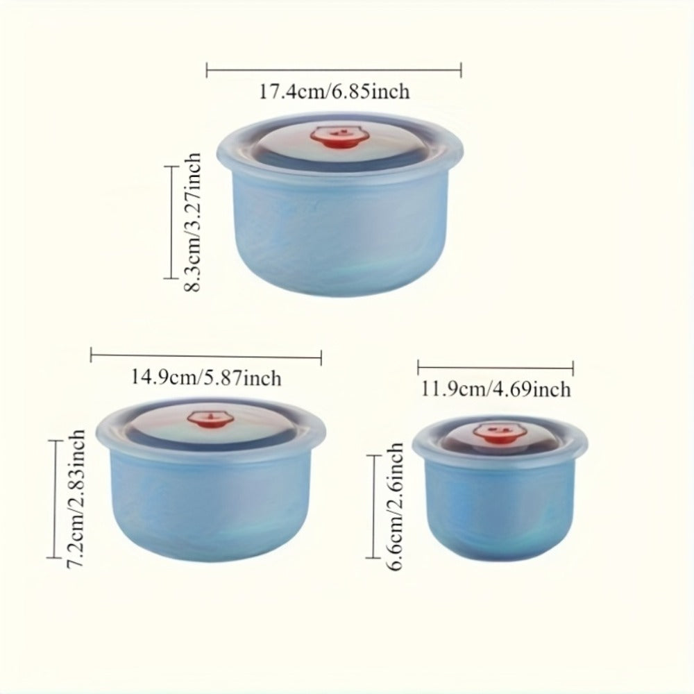 Refrigerator Storage Containers Large Capacity 3/4pcs Airtight - Keeps Fruit Vegetable Meat Egg Dumpling Fresh, Stackable Space-Saving Plastic Food Storage Boxes for Kitchen Fridge, Purple Green Blue Beige