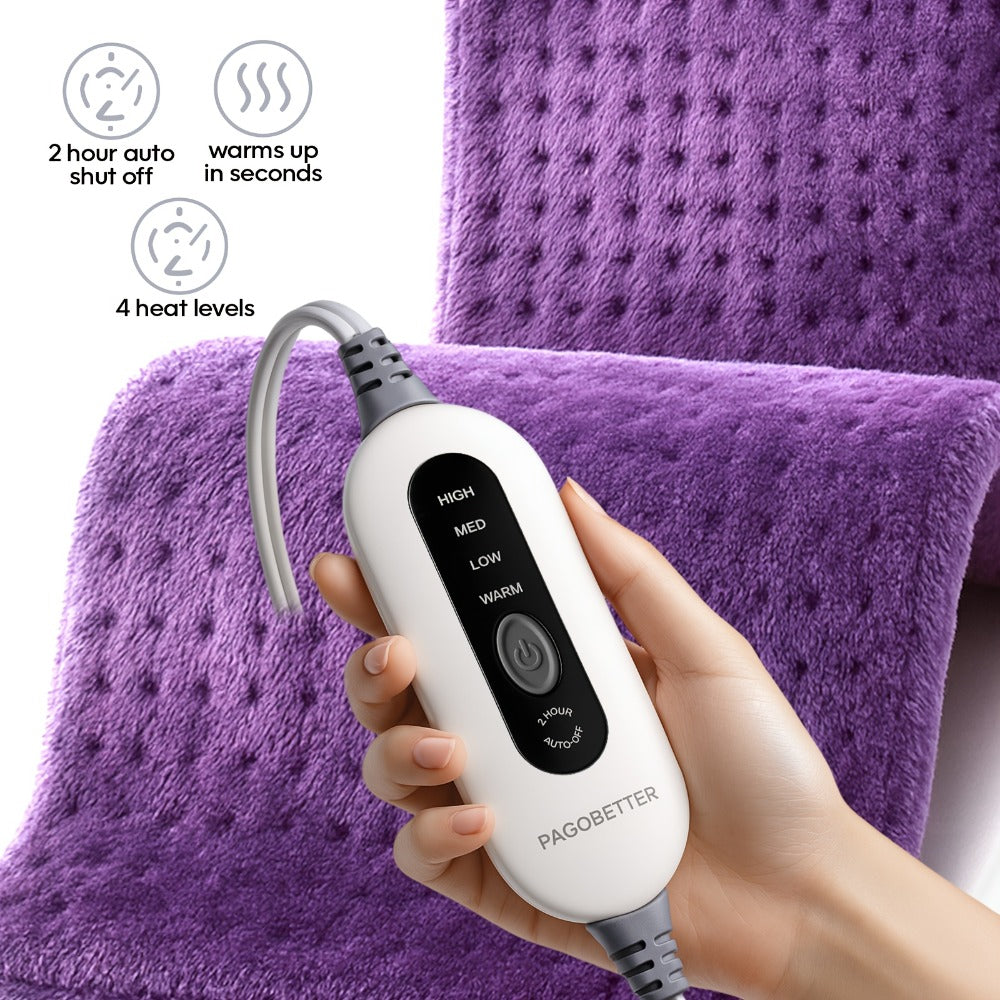 Heating Pad for Back & Neck Pain Relief ¨C Ultra Soft Flannel, Fast Heating, Dry & Moist Heat, Auto Shut-Off, Machine Washable (Small 12x15in / Standard 12x24in / Large 17x33in)