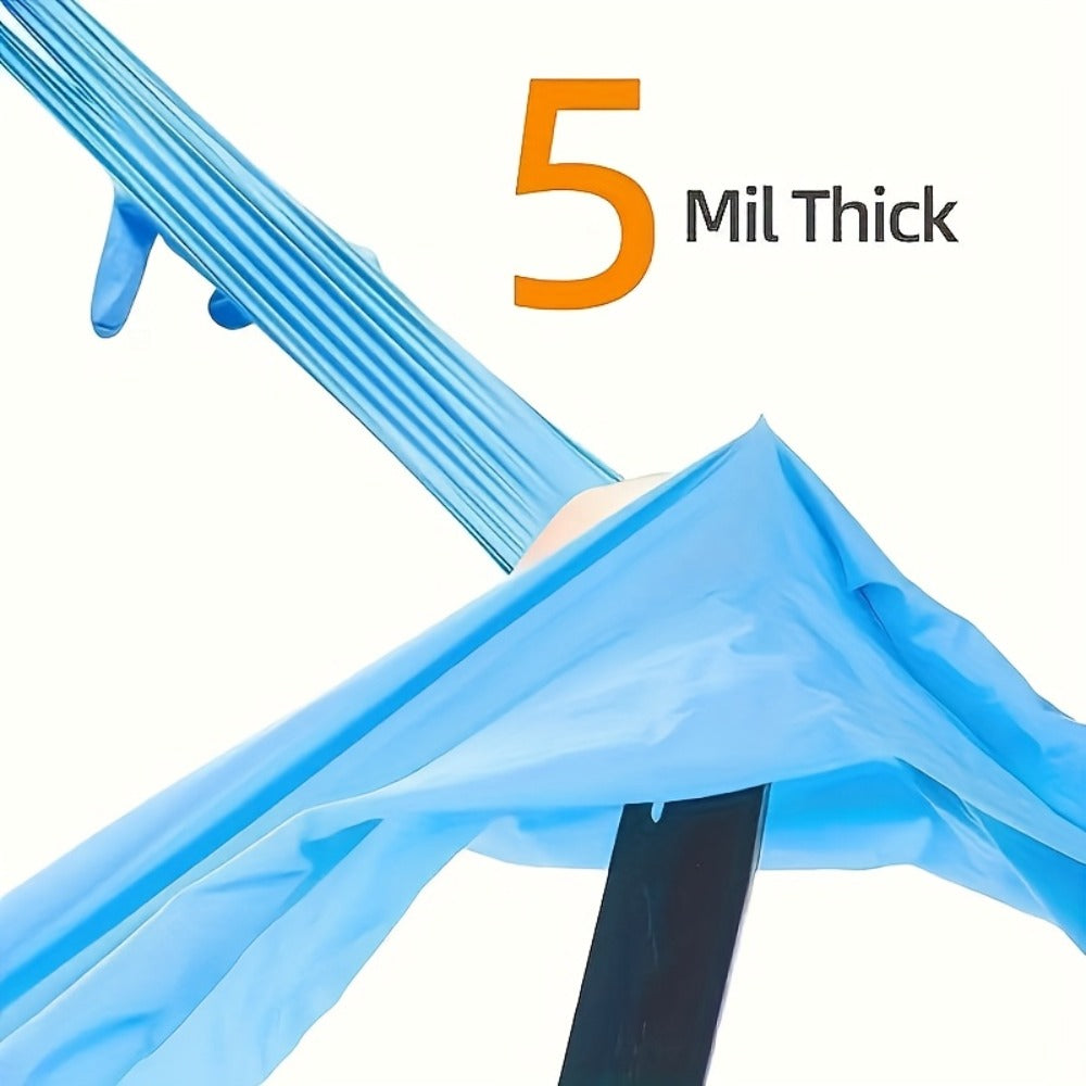 Anti-Slip Nitrile Gloves Bulk 200/500/1000pcs, Disposable Latex-Free Gloves for Aquarium Cleaning Pet Care Food Handling, S M L Sizes, Cost-Effective Value Pack