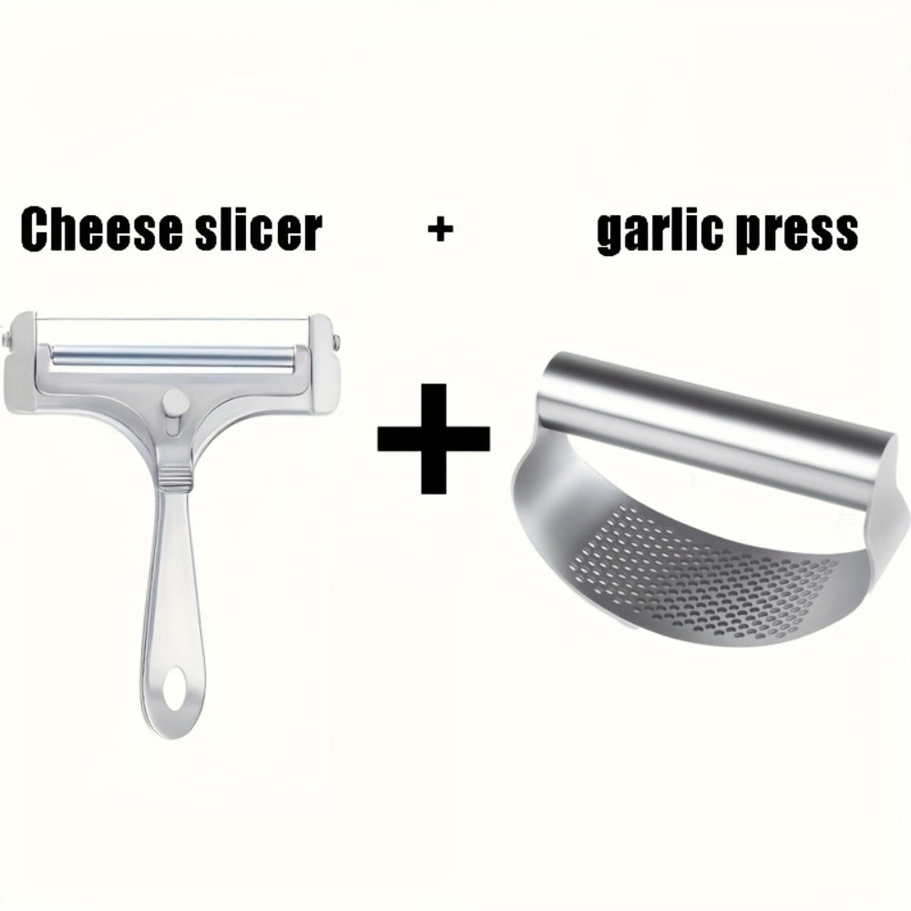 Cheese Slicer Adjustable Thickness 2-Pack, Stainless Steel Wire Cheese Cutter for Hard & Soft Cheese, Manual Kitchen Cheese Cutting Tool for Home Charcuterie Board Entertaining