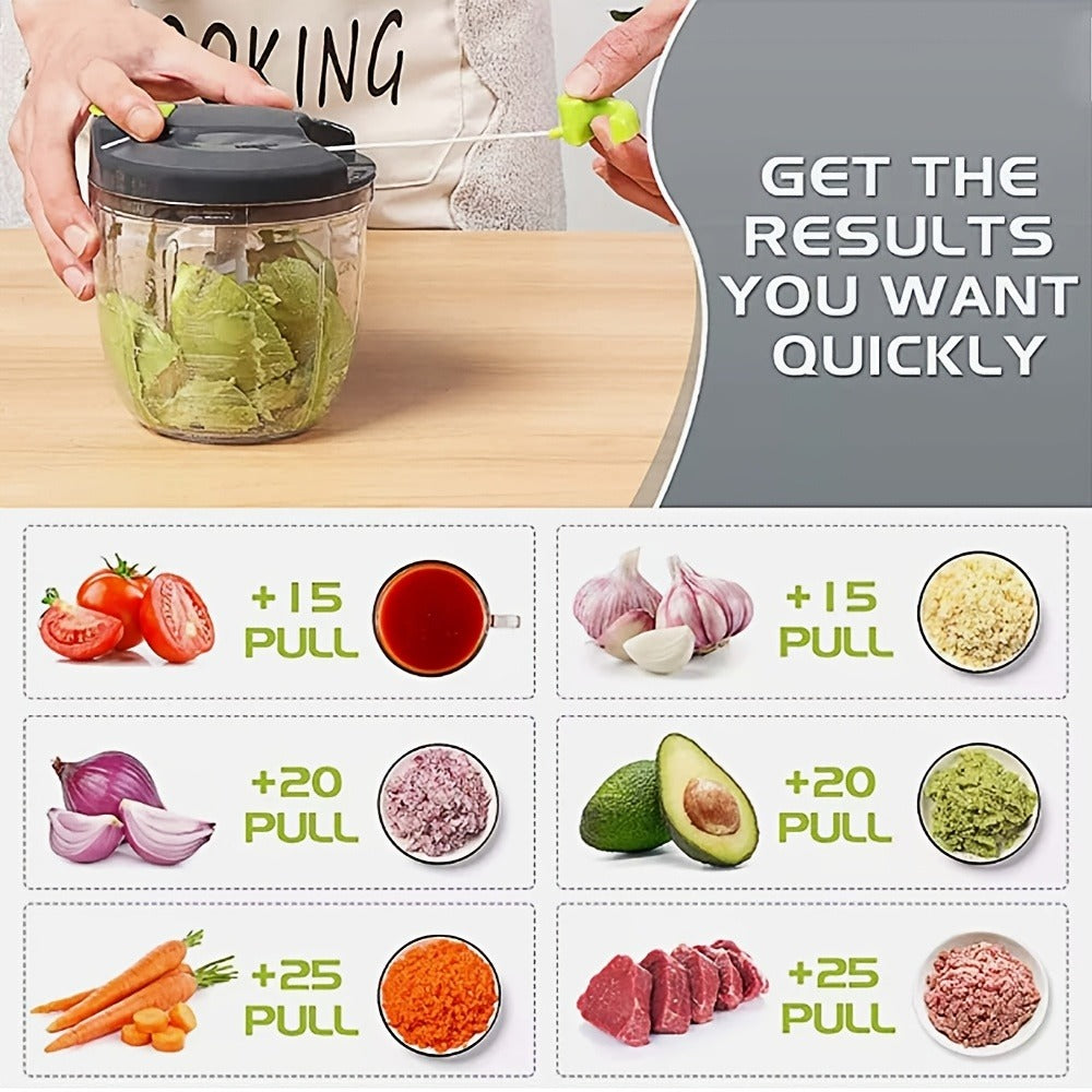 Vegetable Chopper with 3/5 Blades ¨C Multifunctional Onion Chopper, Food Dicer & Salad Cutter with Container | Kitchen Gadget Set for Potato, Carrot, Garlic