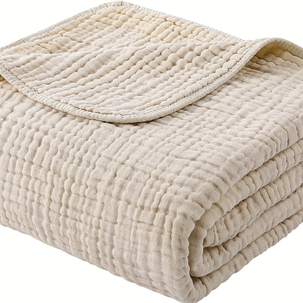 Morandi Cotton Muslin Blanket 6-Layer ¨C Soft Gauze Throw for Couch & Bed, Lightweight Breathable All Season, Machine Washable, 6 Colors