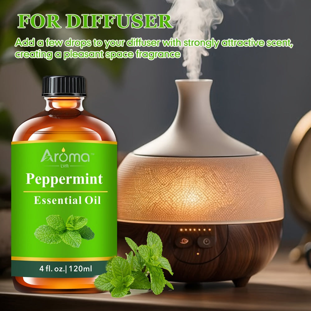 Pure Essential Oils 4oz Lavender Tea Tree Eucalyptus Peppermint Lemon Frankincense Sweet Orange for Diffuser Humidifier Soap Candle Making Body Oil Aromatherapy
