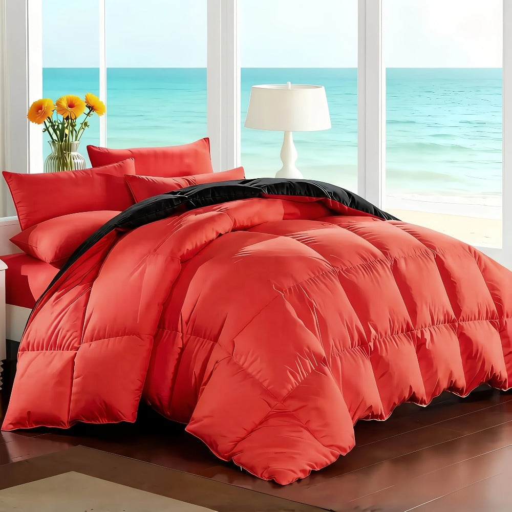 Comforter Set 7-Piece Bed in a Bag Queen King Full Soft Microfiber Down Alternative Comforter Fitted Sheet Flat Sheet Pillow Shams Pillowcases All Season Bedding Set 34 Colors