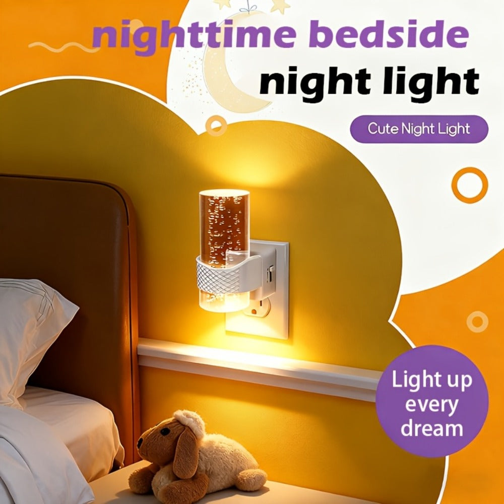 LED Plug-In Night Light with Dimmable 3000K Warm Light & Auto Sensor, 2 Pack for Hallway Bedroom