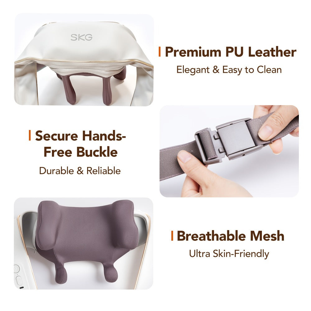 Wearable Neck & Shoulder Massager with Heat ¨C 6D Bionic Hand Kneading Trapezius Massager, 9 Modes 3 Intensities 40-45¡ãC Heat, Hands-Free Deep Tissue Massage for Home & Office, Gift for Women Men Mom