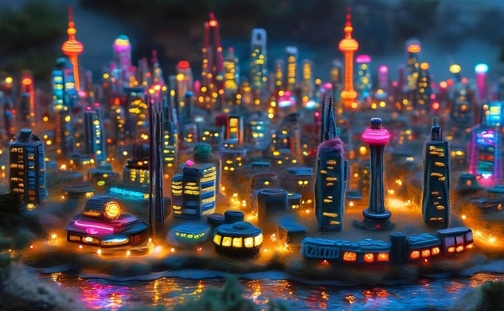 Mini Spotlight Battery Operated LED 20 Pack - Cordless Miniature Spot Lights for Artwork, Paintings, Jewelry, Display Cases, Handicrafts, Models & Puzzles (Green / Red / RGB / Blue)