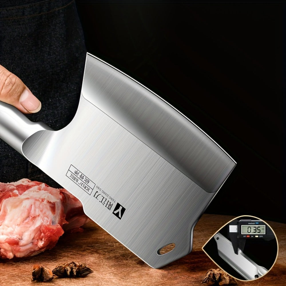 Bone Cutting Cleaver Knife Stainless Steel Heavy-Duty Butcher Meat Cleaver Thickened Blade for Kitchen Restaurant Chopping Bones Meat Fish Chef Knife Gift for Men