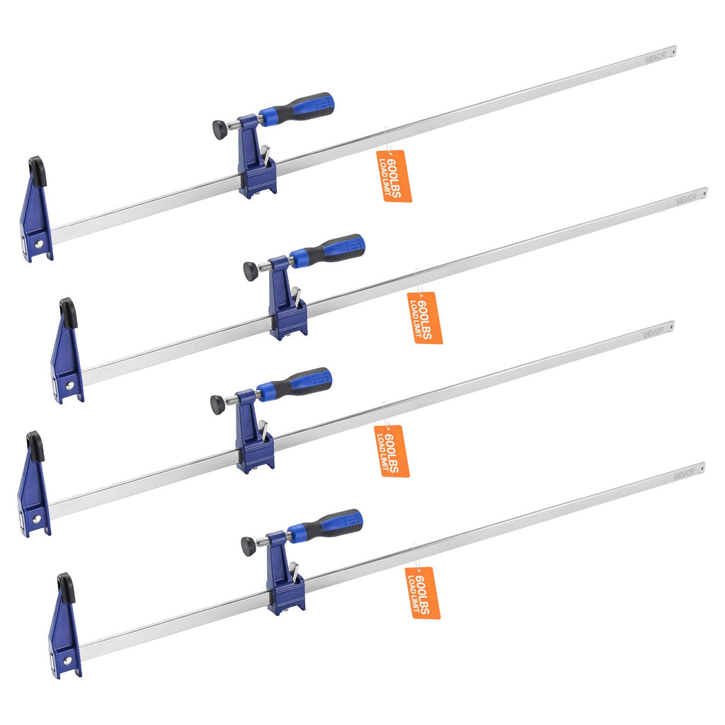Bar Clamps for Woodworking F Clamp Set ¨C 24¡± & 36¡± Cast Iron Jaw, 600 LB Load, Lockable Slide Bar, 2 or 4-Pack for Furniture Assembly, Glue-Ups & Wood Joining Projects