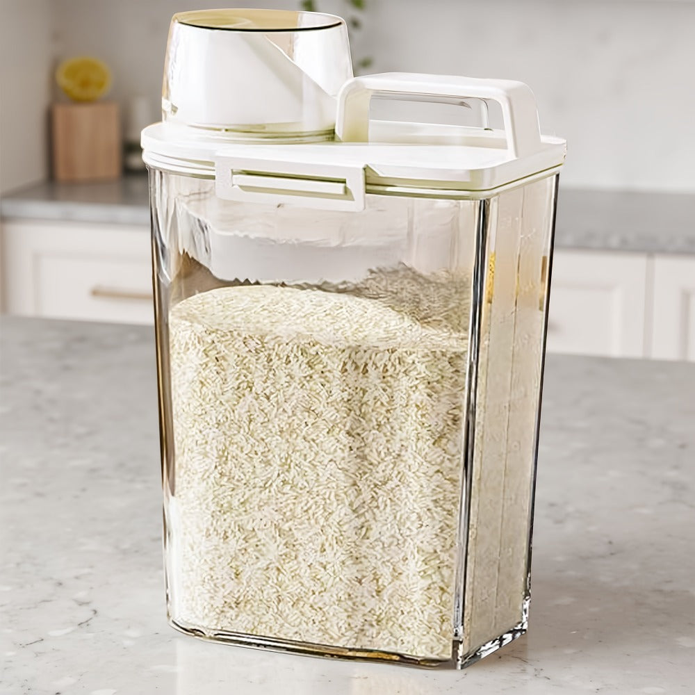 Airtight Food Storage Containers 2/4/6 Pack - BPA-Free 2.5L & 3L Plastic Pantry Bins with Lids, Measuring Cup, Leakproof Seal for Nuts, Flour, Rice, Kitchen Organizer
