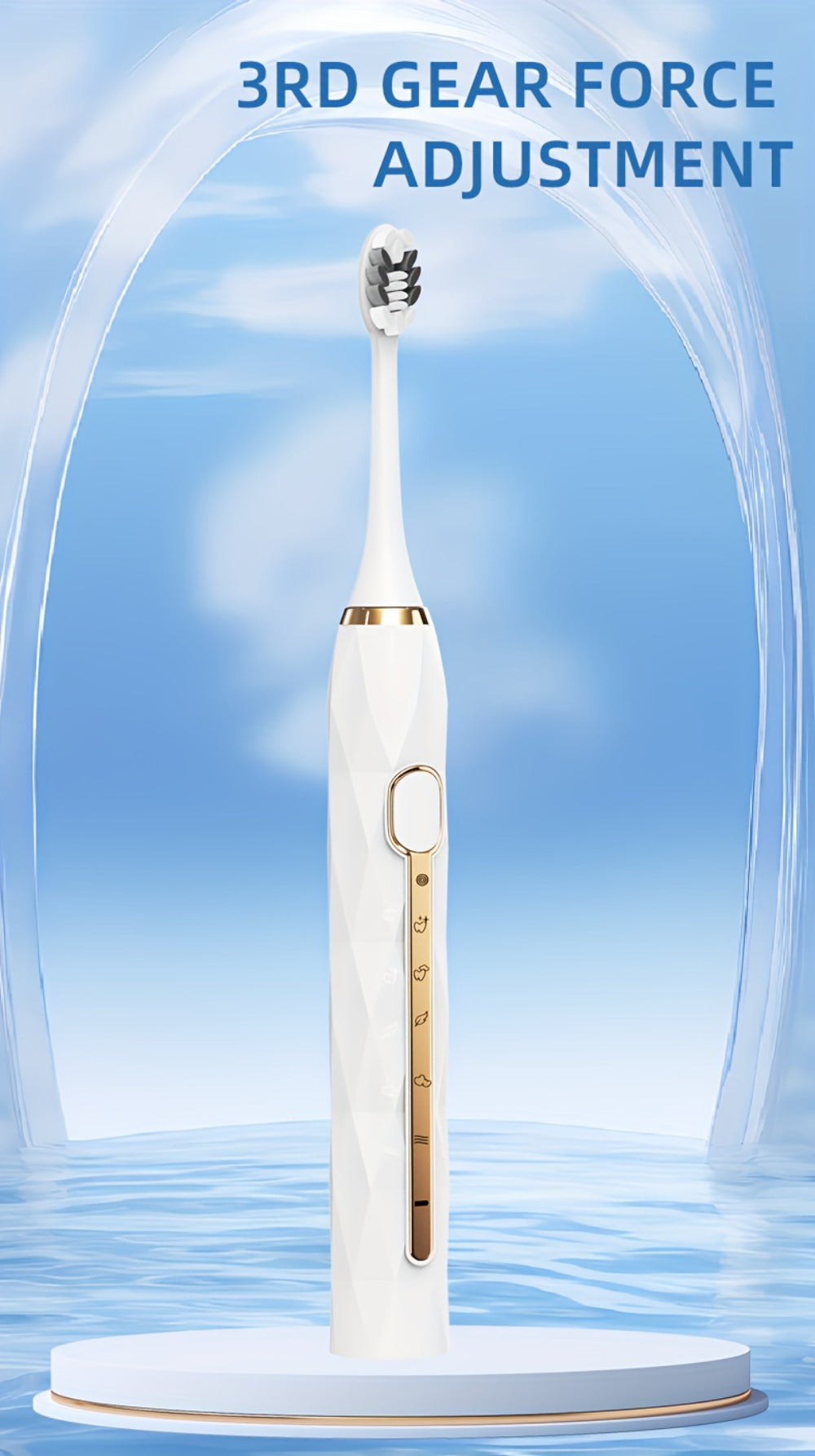 Sonic Electric Toothbrush IPX8 Waterproof USB Rechargeable with 10 Replacement Heads, Intelligent Timer, Travel Case & Charging Base ¨C 5 Colors for Men & Women