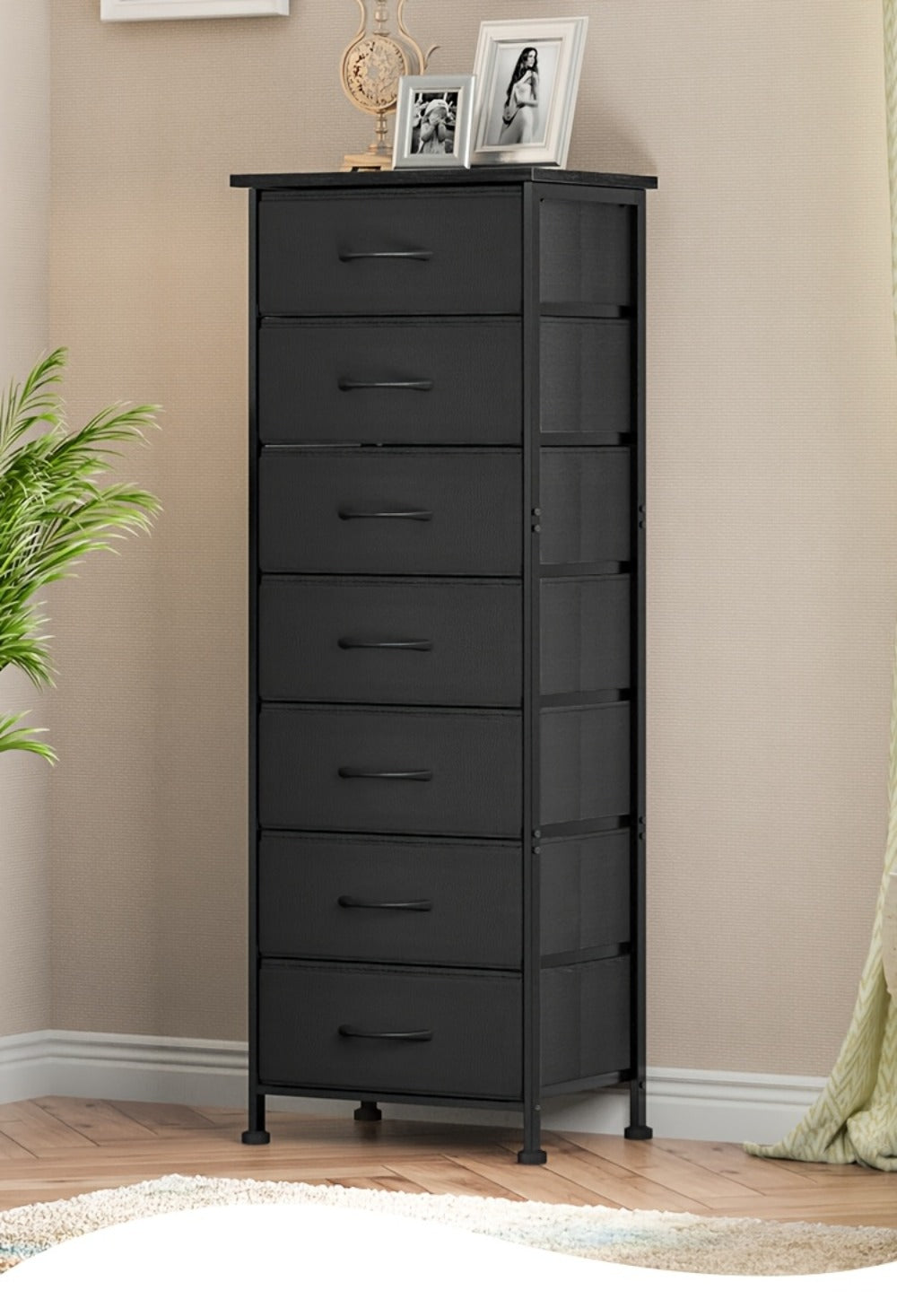 Tall Dresser with Fabric Drawers Storage Organizer 41-47 Inch 6 Drawer Chest for Bedroom Closet Entryway Clothing Storage 6 Colors