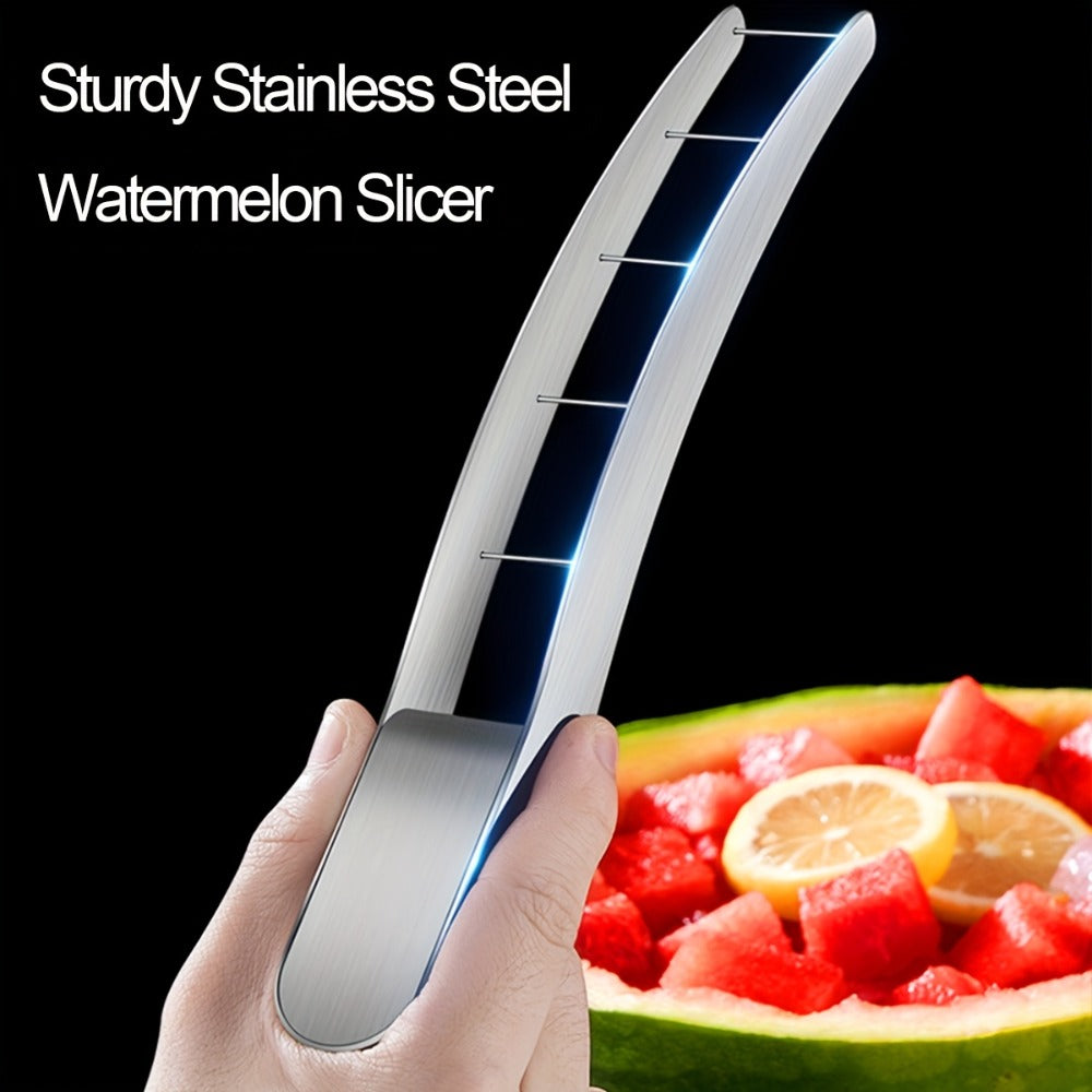 Watermelon Cutter Slicer Stainless Steel Cube Cutting Tool Kitchen Gadget for Fruit Salad Juice Prep Fun Summer Kitchen Accessory Gift