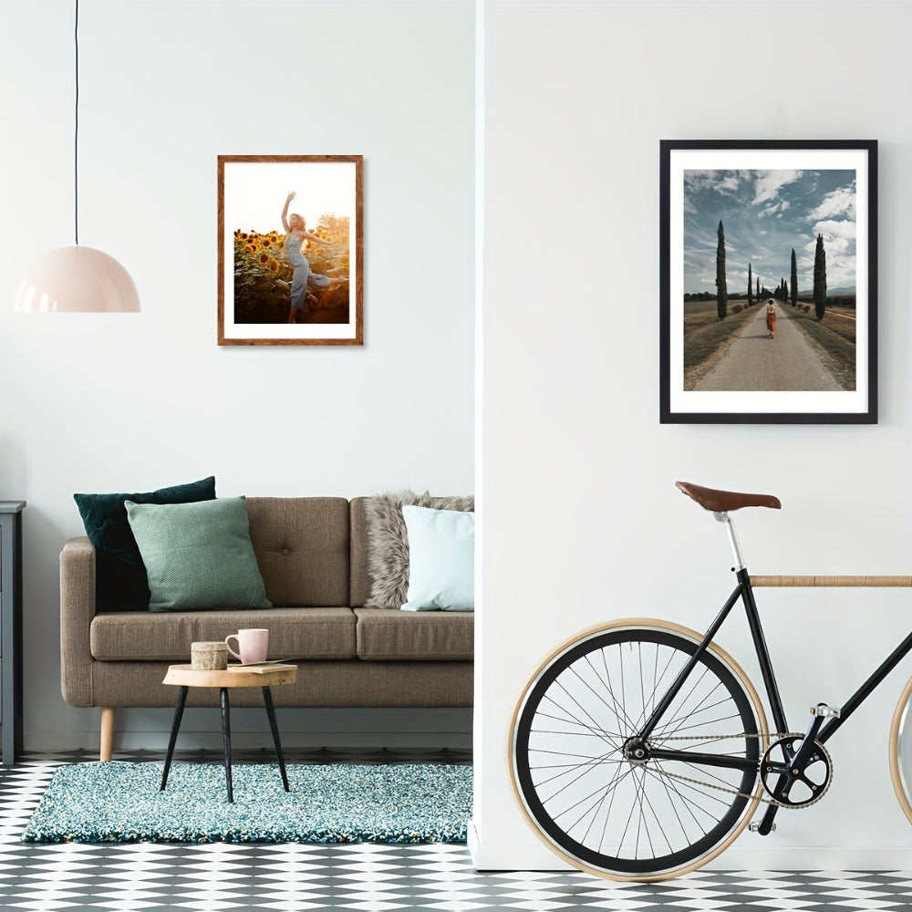 Picture Frames 12x16 Set of 3 ¨C Classic Wood Poster Frames, Horizontal & Vertical Wall Hanging, Multi-Color Options for Bedroom Office Living Room Gallery Wall Decor