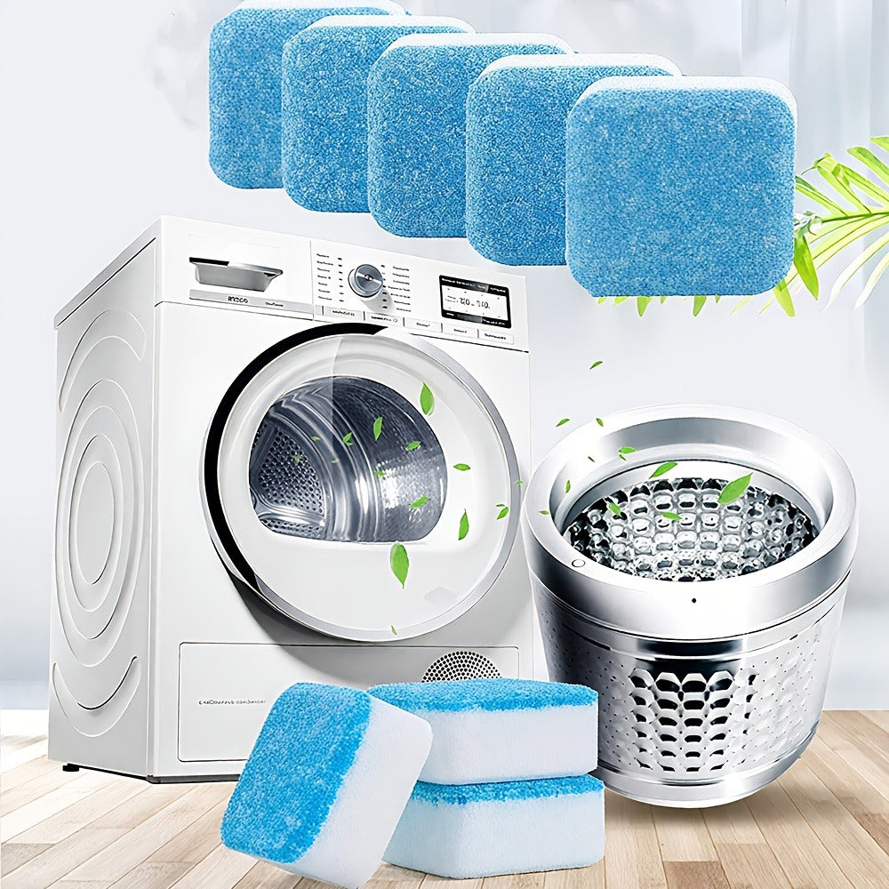 Washing Machine Cleaner Tablets Deep Cleaning Descaler for HE Front Loader Top Load Washer Septic Safe Deodorizer Removes Odor Residue Drum & Tub Seal Cleaner 16 24 32 40 Packs Bulk Value