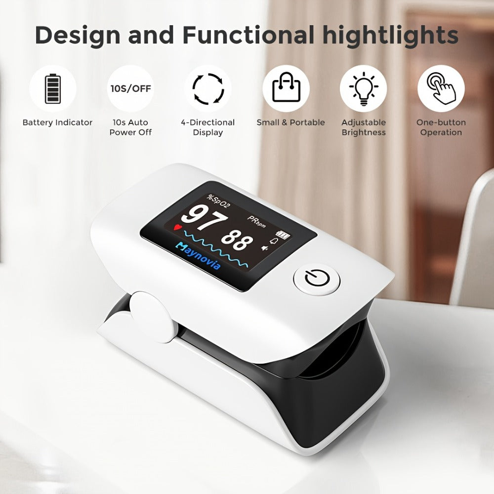 Blood Pressure Monitor Wrist Cuff with Oximeter Fingertip ¨C Digital BP Machine Home Use, 120 Memory, Portable Case & Battery Included, Fully Automatic Hypertension Tracker