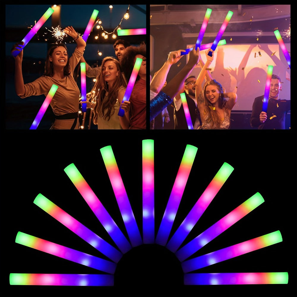 LED Glow Sticks Party Set ¨C Foam Glow Sticks with 3 Light Modes, Glow Glasses, Headbands & Finger Lights for Rave, Wedding, Birthday, Concert, Halloween, Christmas & New Year Party Supplies, 11/36/52pcs