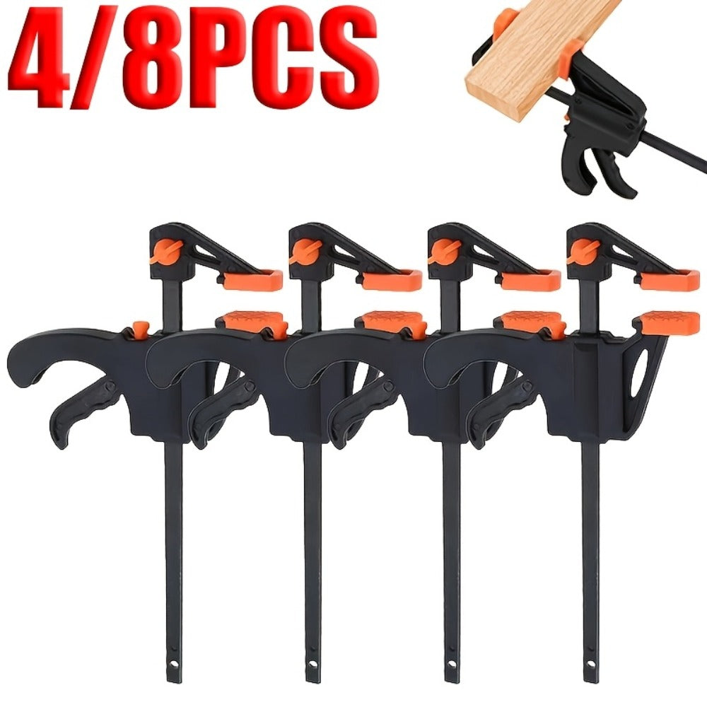 F Clamp Woodworking Quick Clamp Set Ratcheting Bar Clamp with Trigger Handle for Wood Glue DIY Projects