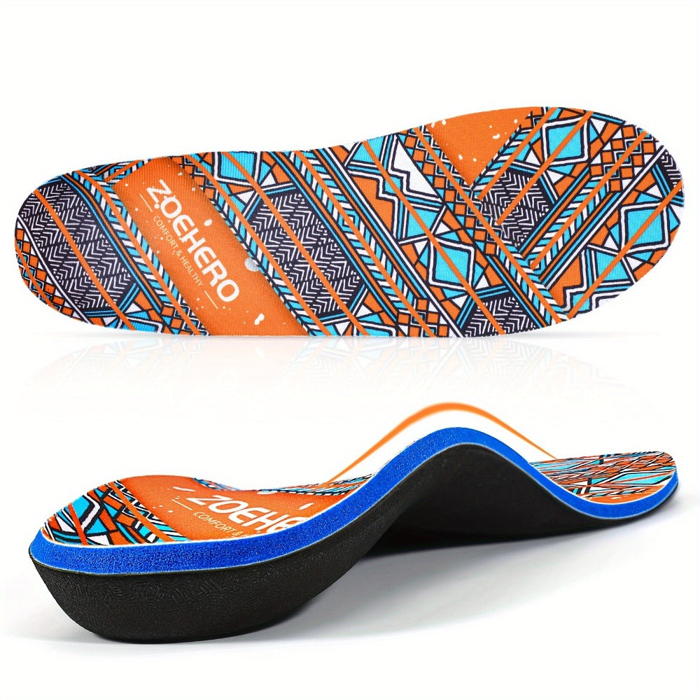Arch Support Insoles for Men and Women Heavy Duty Shoe Inserts with Deep U-Shaped Heel Cup High-Density PU Foam Shock Absorption Breathable Fabric Plantar Fasciitis Flat Feet Pain Relief All Day Comfort