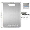 Stainless Steel Cutting Board Food Grade 304 Easy Clean, Space-Saving Flat Chopping Board for Kitchen Home Commercial Use, Rust-Resistant Hygienic Non-Porous Prep Board, 1 or 2-Pack