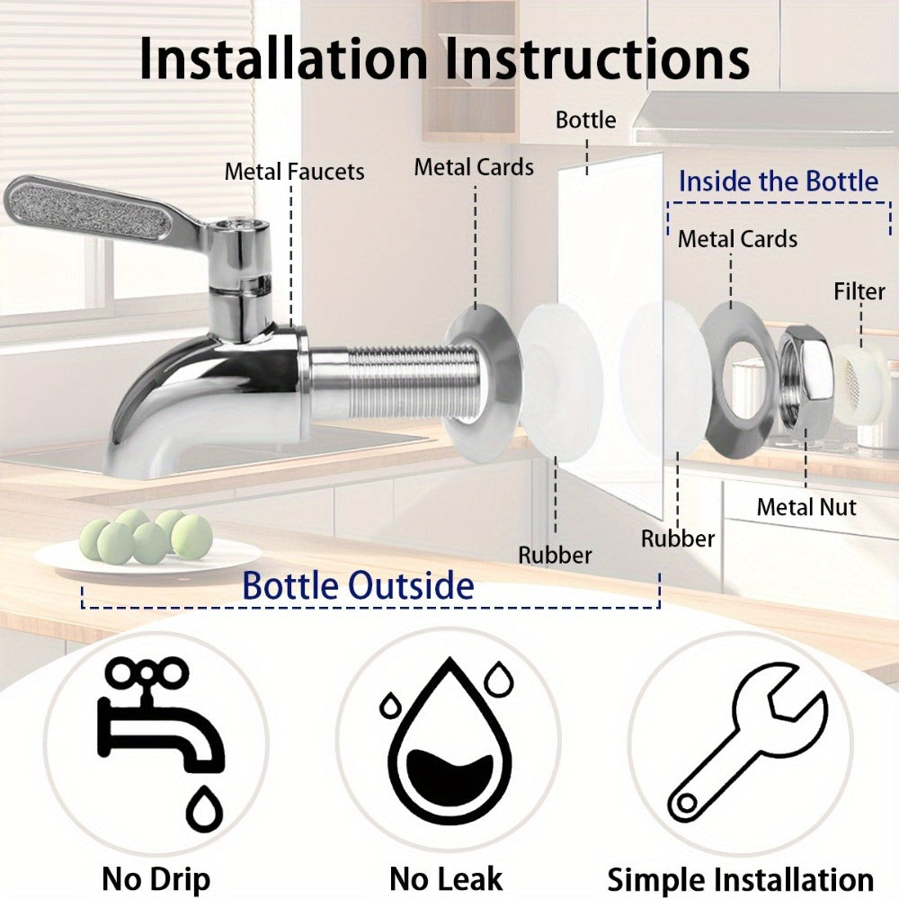 Glass Drink Dispenser with Fruit Infuser, Ice Cylinder & Stainless Steel Spigot ¨C 1 Gallon Beverage Dispenser with Stand for Parties, Weddings, BBQ & Lemonade