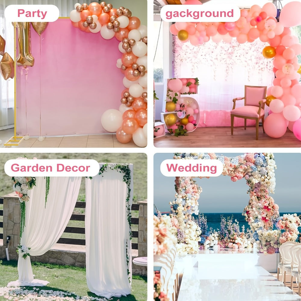 Backdrop Stand Heavy Duty Golden Adjustable Pipe Drape Kit Square Metal Arch Party Frame for Wedding Birthday Banquet Photo Booth