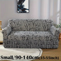 Printed Sofa Cover with Skirt Elastic Four Seasons Universal Furniture Protective Slipcover for Bedroom Office Living Room - 1 2 3 4 Seater Gray