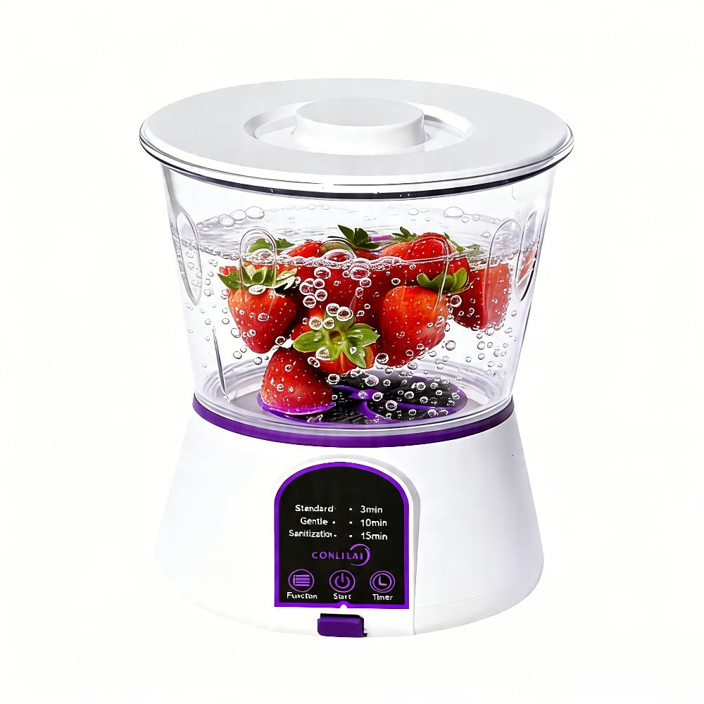 Fruit and Vegetable Cleaner Machine Ultrasonic Purifier Multifunctional Household Food Cleaning Device Rechargeable for Removing Pesticides Bacteria Single Dual Battery Options