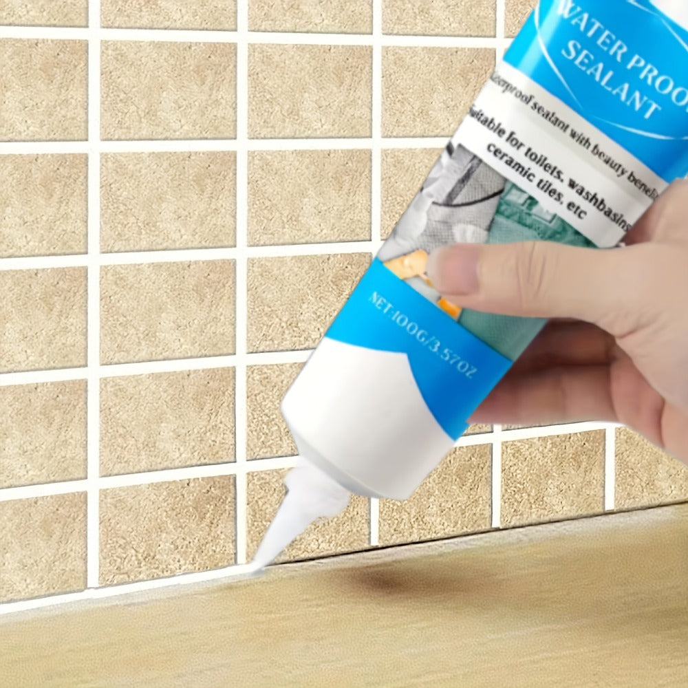 Waterproof Tile Grout Sealant 100g Gap Filler for Kitchen Bathroom Sink Floor Odor Free Easy Handling Strong Durability Caulking Adhesive Tile Refill Agent White