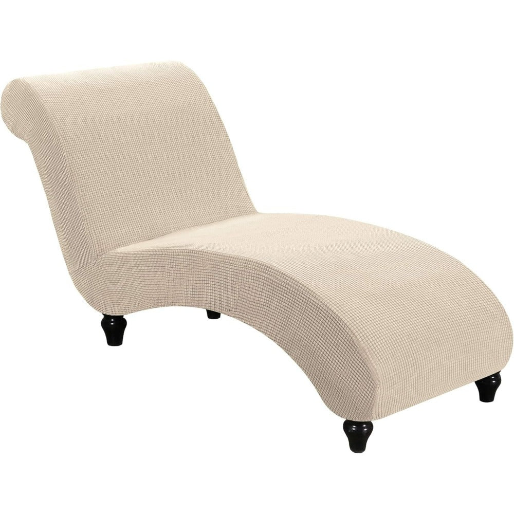 Chaise Lounge Cover Stretch Slipcover Jacquard Fabric Chair Sofa Protector for Living Room Bedroom Machine Washable Multi-Color