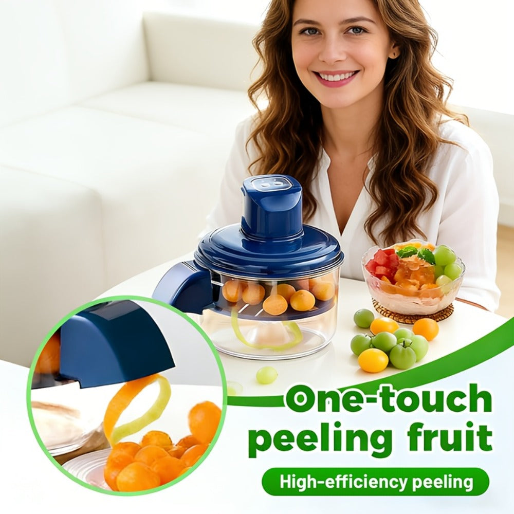 Electric Fruit Peeler Multifunctional Automatic Peeling Machine for Grapes Garlic Cherry Tomatoes Small Fruits & Vegetables - Fast 10-20 Second Peeling High Efficiency Kitchen Gadget for Home Cooking