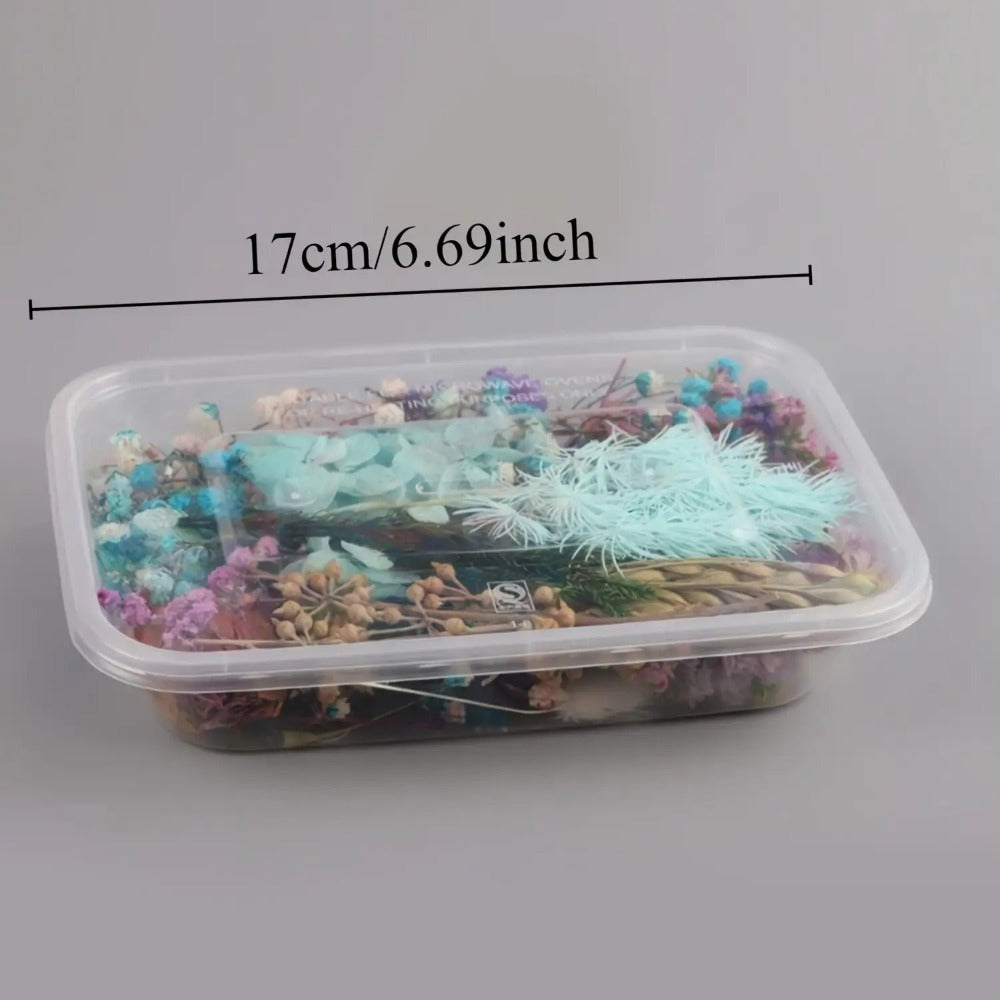 Dried Flowers 4 Boxes Mixed Colors - Natural Dried Floral Set for Candle Making, Resin Jewelry, Greeting Cards, Photo Frames, Scrapbooking & DIY Craft Decoration